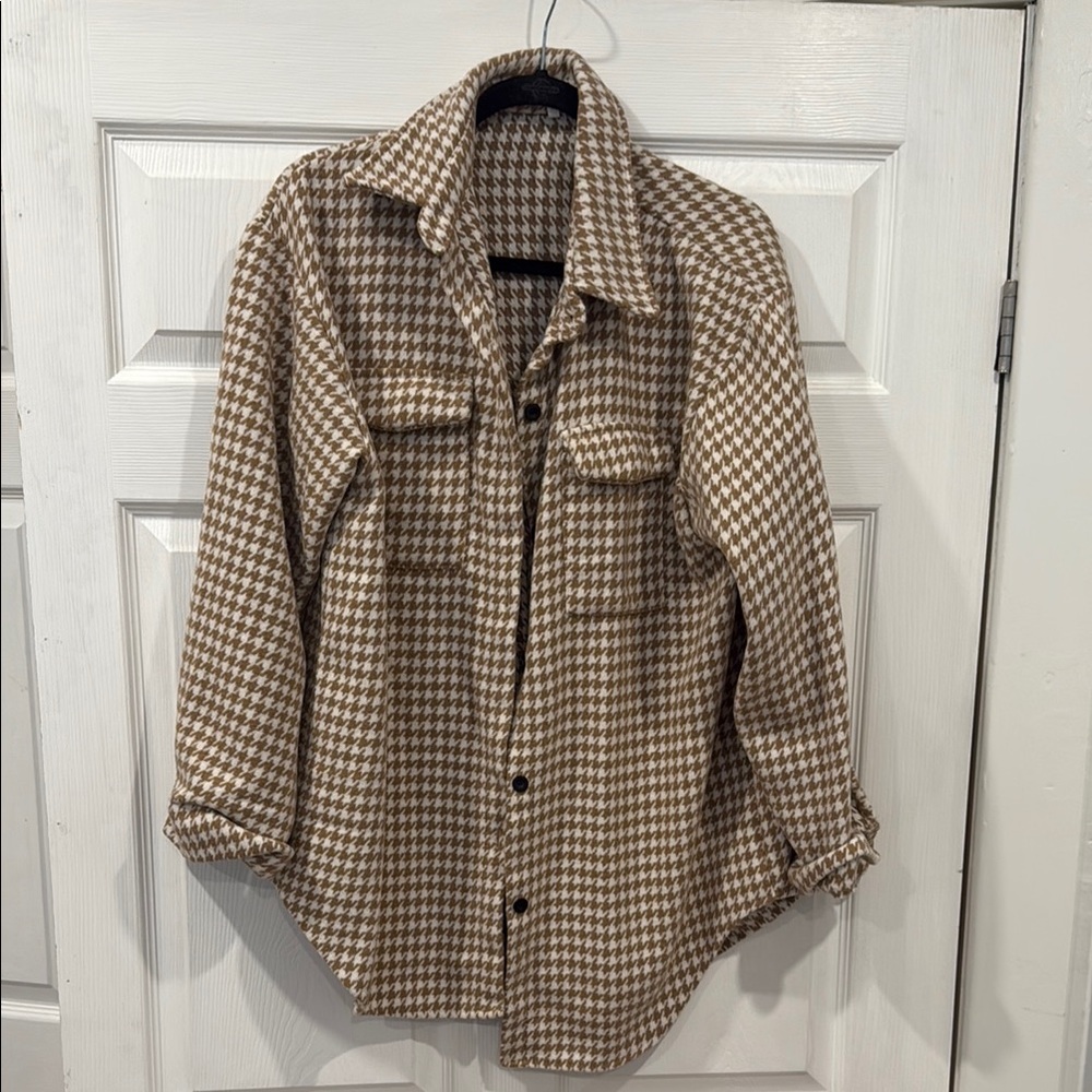 Brown Houndstooth Jacket